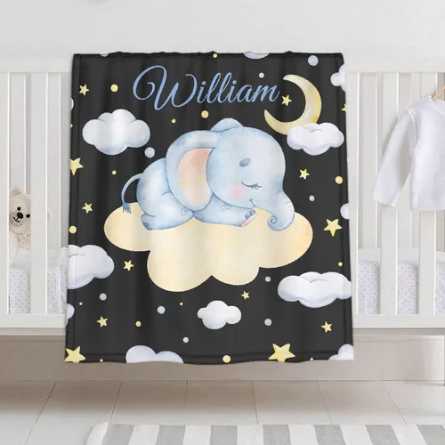 Miniatura 21 de Manta de bebé personalizada con nombre – Manta de león para niños pequeños, bebés, niños, ducha, recién nacidos – Cochecito de bebé, decoración