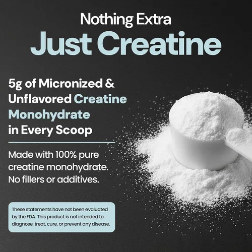 Miniatura 4 de Monohidrato de creatina en polvo micronizado 100% puro (17.64 oz) – Creatina monohidrato sin sabor para hombres y mujeres para apoyar el crecimiento