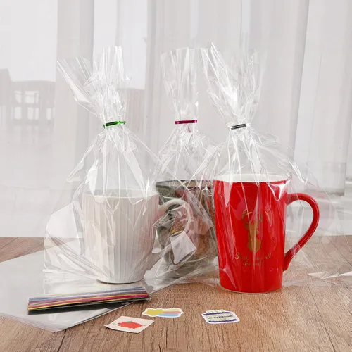 Miniatura 4 de 50 bolsas de celofán transparentes planas de 7" x 12" (A:17.8*A:30.4 cm), bolsas de celofán de polietileno de 2.8 mils para envolver regalos
