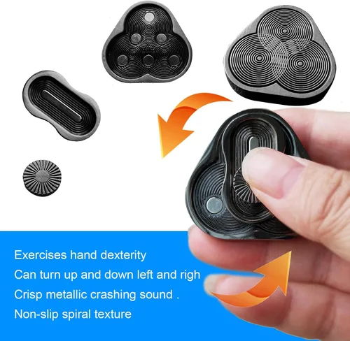 Miniatura 4 de YANZHE Juguete deslizante magnético triangular, juguetes de metal EDC para adultos, alivio del estrés y la ansiedad, oficina (negro)