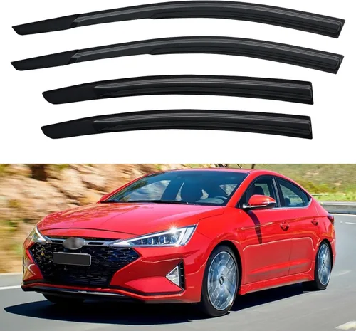 Miniatura 47 de YQAUTEC Viseras de Ventana Protectores de Lluvia para Honda Civic 2022 2023 2024 2025 2026, Deflectores de Viento de Ventilación de Ventana Fuera