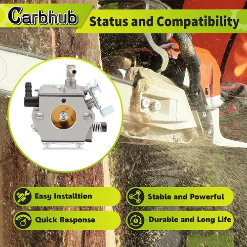 Miniatura 2 de Carbhub Carburador para Stihl 028 028AV 028 SUPER Walbro WT-16B Tillotson HU-40 Línea de combustible reemplaza para Stihl 1119-358-7700 y Filtro