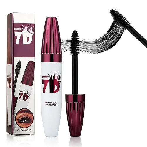 Máscara de pestañas de volumen impermeable 7D, 2026, pestañas rizadas naturales de larga duración para maquillaje profesional de ojos para mujeres y