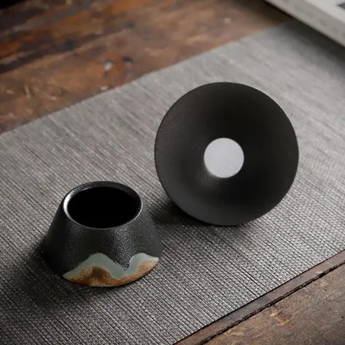 Miniatura 4 de ULTNICE Accesorio de filtro de té de cerámica con colador de malla fina para el hogar y la habitación, diseño compacto de 3 x 3 x 1.77 pulgadas