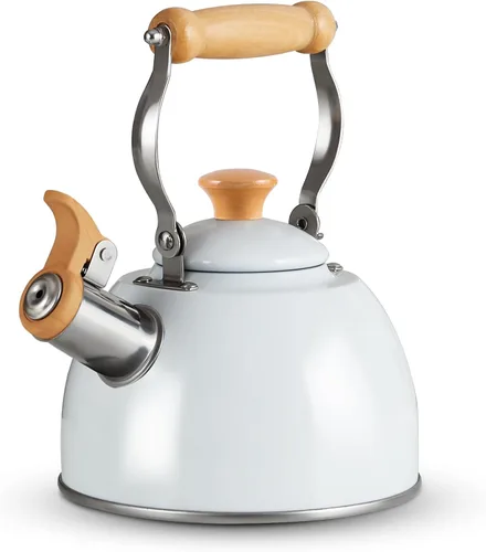Miniatura 10 de ROCKURWOK - Hervidor de Té, Tetera con Mango Ergonómico de Toque Frío, Tetera de Acero Inoxidable de Grado Alimentario, Hervidor de Té para Estufa