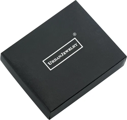 Miniatura 6 de Urban Jewelry Increíble pulsera de eslabones de acero inoxidable para hombre, color plateado y negro, 9 pulgadas, con opción de collar de 21