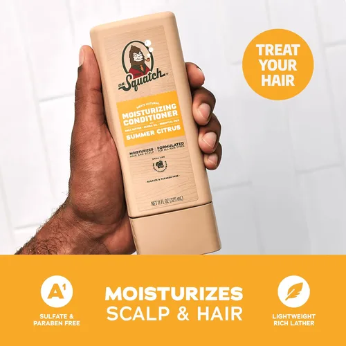 Miniatura 2 de Dr. Squatch Paquete de cabello natural para hombres, cabello saludable y de aspecto completo, champú cítrico de verano (8 onzas líquidas)