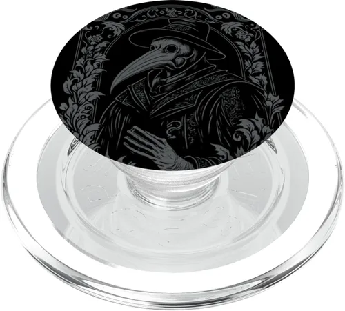 Miniatura 8 de Plague Doctor Oculto Gótico Plaga Steampunk Black Death PopSockets Adhesivo PopGrip