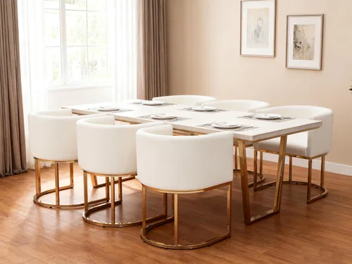 Miniatura 37 de RIVOVA Silla de Comedor Tapizada, Sillón Lateral Moderno Tipo Barril Tapizado, Sillas de Comedor Tapizadas, Cómodo Sillón, Silla Lateral de Cocina