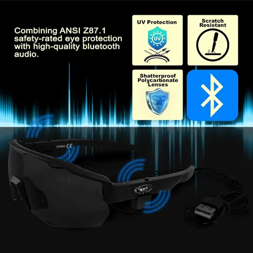 Miniatura 4 de Global Vision Jam 1 - Lentes de sol inteligentes Bluetooth inalámbricos con lente ahumada para hombres y mujeres, con certificación de seguridad