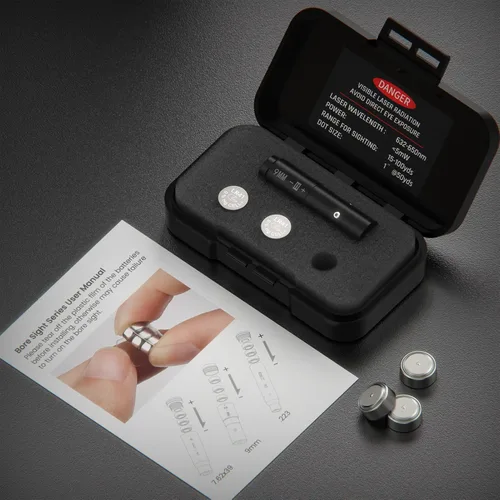 Miniatura 6 de Feyachi Bore Sight 0.354 in Red Dot Laser Zeroing Bore Sighter Pistol Laser Boresighter con 3 Juegos de Baterías Gris