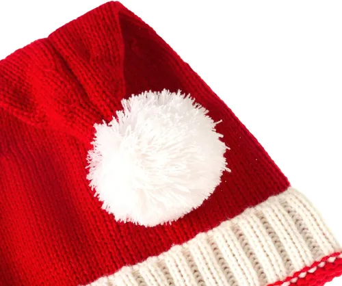 Miniatura 12 de 2 gorros de punto de Navidad para padres e hijos, gorro de Papá Noel para adultos, bebés, invierno, cálido, gorro de calavera para fiestas
