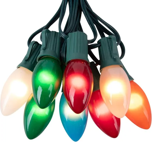 Miniatura 8 de Brightown Tira de luces de bombillas C9 de 25 pies para exterior, luces de Navidad blancas para patio, habitación, fiesta navideña, decoración