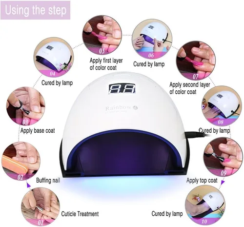 Miniatura 2 de FILFEEL Lámpara LED de secado de uñas de 48 W, herramientas de arte de uñas para curado de esmalte de uñas con sensor inteligente herramienta