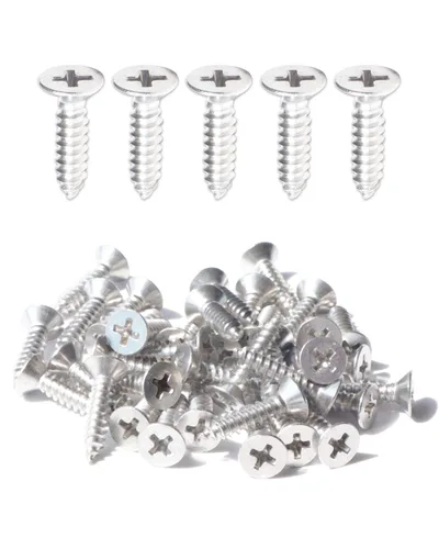 Miniatura 19 de 50 tornillos de madera Phillips de cabeza plana inoxidable #4 x 1-1/4" (32 mm) 18-8 (304) tornillos autorroscantes avellanados de acero inoxidable