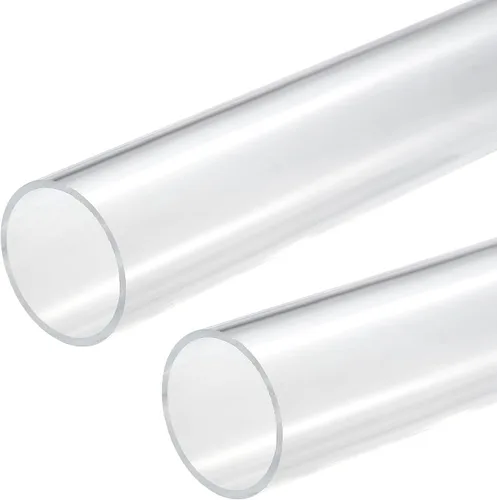 Miniatura 8 de MECCANIXITY Tubo acrílico transparente rígido redondo tubo 0.472 in (1/2") ID 15mm (0.6") OD 10" para lámparas y linternas, sistema de refrigeración