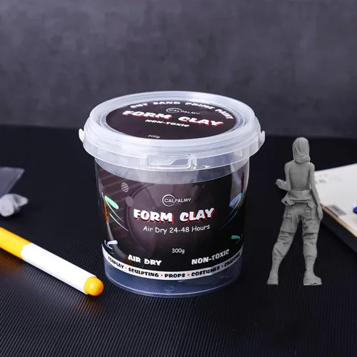Miniatura 6 de CALPALMY Espuma de arcilla moldeable (Gris) - 300g Arcilla Air Dry de alta densidad perfecta para diseños intrincados, escultura, cosplay