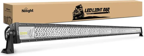 Miniatura 11 de Nilight Barra de luz LED de 50 pulgadas, 384 chips LED, haz amarillo, curvada, triple fila, luz antiniebla, combo spot flood, luces LED