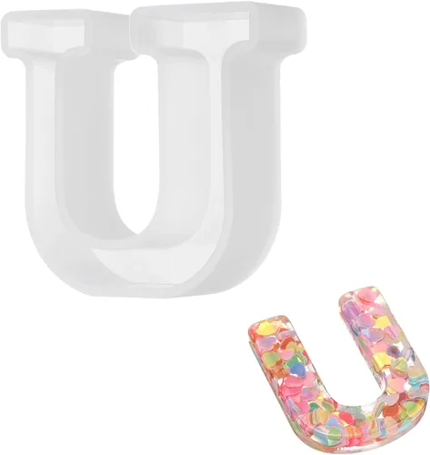 Miniatura 28 de MECCANIXITY Moldes de resina de 2.5 pulgadas, letras del alfabeto mayúscula Z 3D, moldes de silicona para hacer velas, manualidades, letreros