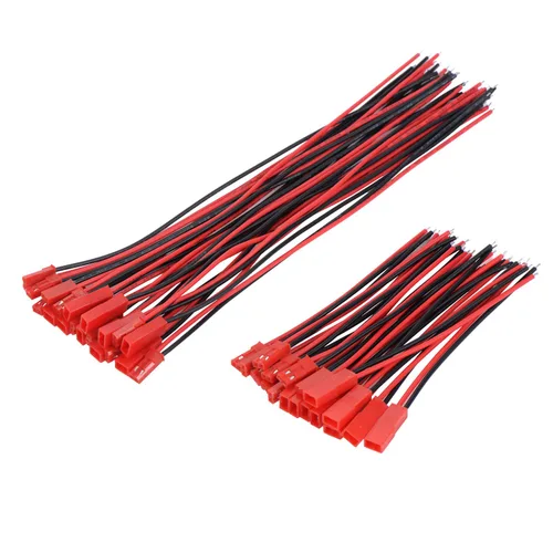 eBoot 20 pares de conectores de enchufe de 22 AWG, 2 pines, macho y hembra, cable para tira de lámpara LED, batería de juguetes a control remoto, 4