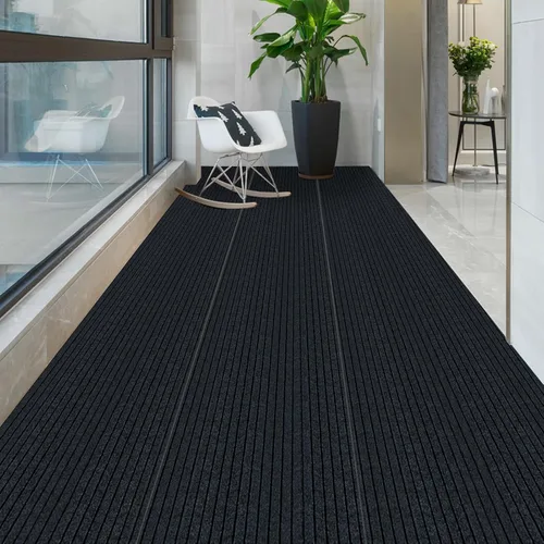 Miniatura 2 de Almohadilla antideslizante para escaleras interiores, 27.56 pulgadas x 20 pies, 1 rollo de camino de escalera para escaleras alfombradas, protección