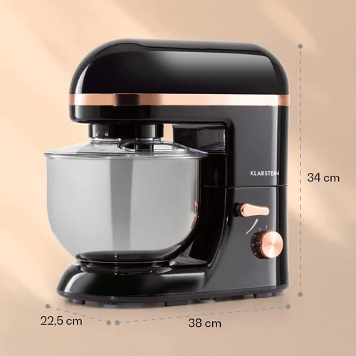 Miniatura 7 de KLARSTEIN Bella Elegance - Batidora eléctrica de pie, molinillo, batidora de carne, batidora de alimentos, batidora de masa, batidora, cuenco