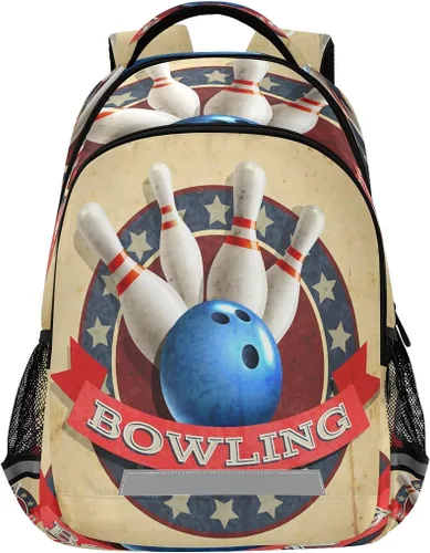 Mochila escolar para laptop, mochila casual para adolescentes, niñas, mujeres, niños, hombres, universidad, viajes, Bola de bolos, Mochilas Daypack