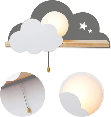 Miniatura 2 de Luces en forma de nube, para dormitorio, niños, lámparas de nube blanca, luces de noche para niños, decoración de interiores, lámparas de luz