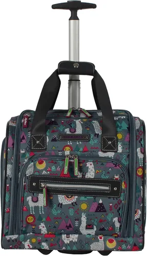 Lily Bloom Designer - Maleta de viaje de 15 pulgadas, para viajes cortos, fin de semana, negocios, equipaje ligero, maleta de 2 ruedas giratorias,