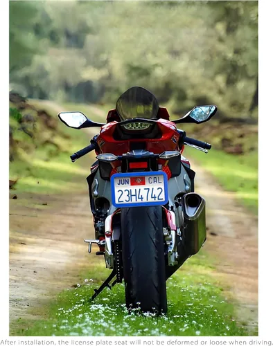 Miniatura 6 de XCLPF Marcos de matrícula de silicona para motocicleta, soporte para matrícula de motocicleta de 4x7 pulgadas, placa trasera para motocicleta a Azul