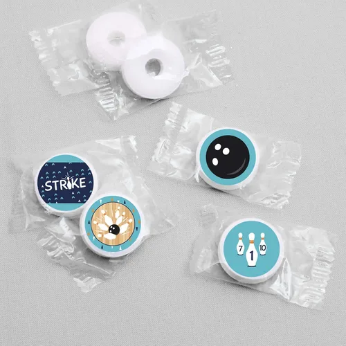 Miniatura 3 de Big Dot of Happiness Strike Up the Fun - Bolos - Fiesta de cumpleaños o baby shower - Etiquetas para dulces de chocolate (1 hoja de 108)