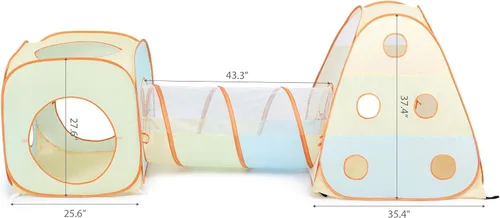 Miniatura 7 de UTEX Tienda de campaña desplegable 3 en 1 con túnel, pozo de pelotas para niños, niñas, bebés y niños pequeños, casa de juegos para interiores