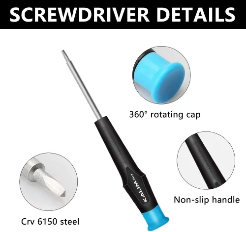 Miniatura 3 de KALIM Juego de destornilladores de cabeza triangular, juego de 6 piezas de aislamiento de reparación, juego de destornilladores triangulares