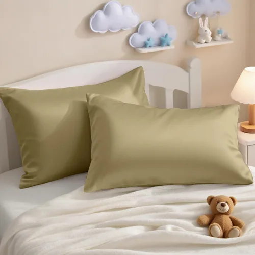 Miniatura 23 de NTBAY - Fundas de almohada de algodón egipcio para niños pequeños - Juego de 2 - Fundas de almohada de viaje - Fundas de 13x18 pulgadas de algodón