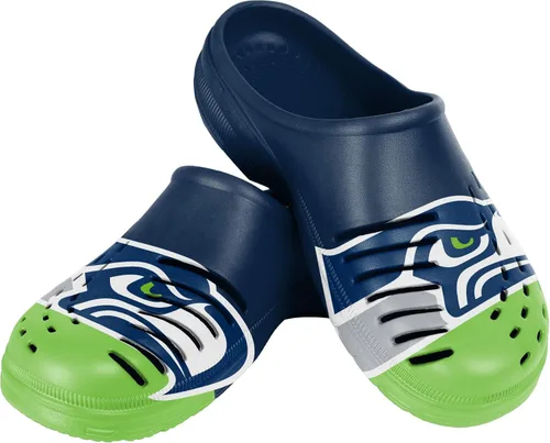 Miniatura 48 de FOCO - Sandalias de agua de jardín con logotipo de equipo de la NFL, para hombre, pantuflas, zuecos