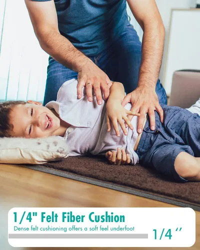 Miniatura 4 de Resare - Almohadilla antideslizante para alfombras de 2 x 4 pies 1/4" de fieltro extra grueso para alfombras de área y pisos de madera, almohadilla