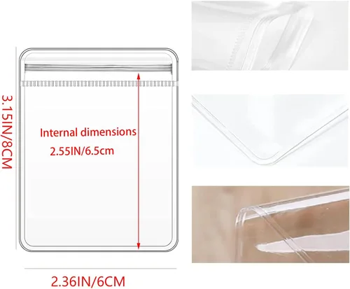 Miniatura 2 de GSXRB Pequeñas bolsas de joyería de PVC - Bolsa de embalaje para anillos y aretes (100 unidades, 2.36 x 3.15 pulgadas)