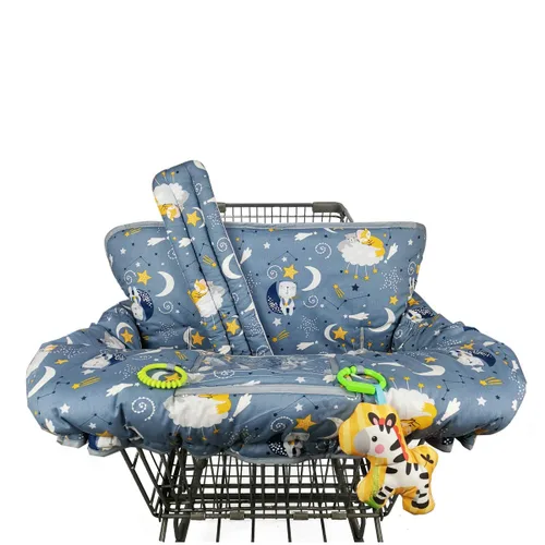 Funda para carrito de compras, cubierta de carrito para bebés, Funda acolchada para silla alta, cojín de asiento reversible dividido, bolsa para