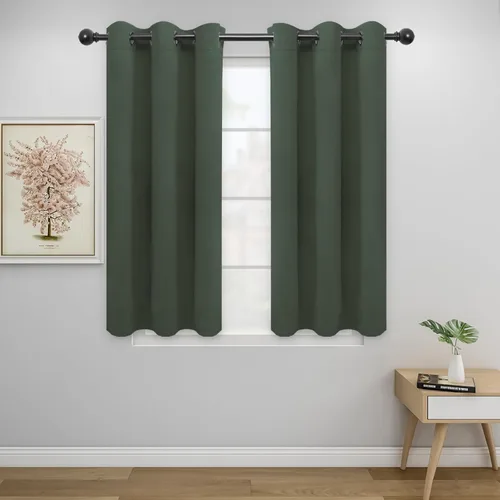 Miniatura 88 de Easy-Going - Cortinas opacas para dormitorio, aislamiento térmico sólido con ojales, cortinas de ventana para reducción de ruido, cortinas