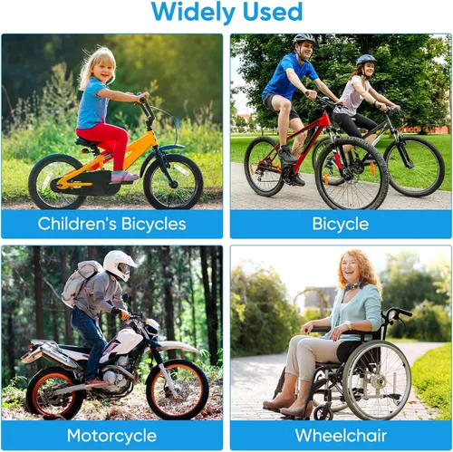 Miniatura 9 de VORCOOL Juego de 75 fundas para radios de bicicleta, kit de protección de radios para llantas de motocross, fácil de instalar, ligero, azul cielo