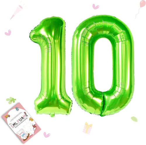 Miniatura 21 de Globos de números de 40 pulgadas del 0 al 9 dorados grandes del número 0, globos digitales para suministros de decoración de celebración de fiesta