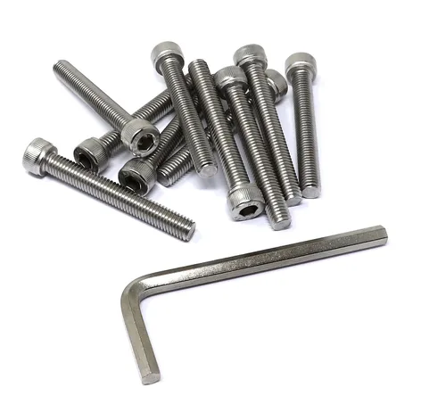 Miniatura 275 de iexcell 25 piezas M4 x 60/65/70/75/3.150 in paso de rosca 0.028 in acero inoxidable 304 cabeza hexagonal Tornillos Tornillos surtido Kit