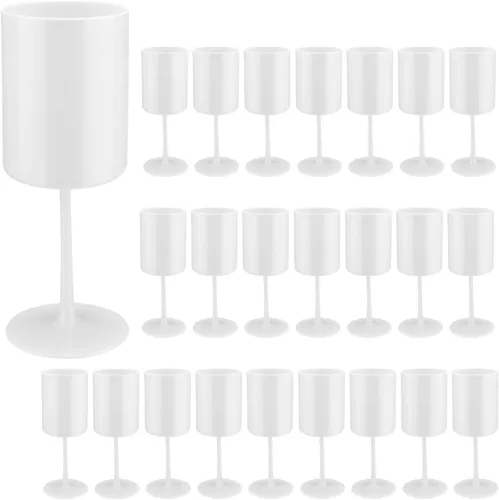 Miniatura 13 de Paquete de 12 copas de vino de plástico de 10 onzas, grandes y reutilizables, copas de champán vintage con tallo, vasos acrílicos inastillables