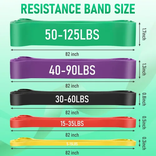 Miniatura 2 de Bandas de resistencia para entrenamiento, juego de bandas de asistencia para dominadas, bandas de entrenamiento de ejercicio para entrenamiento