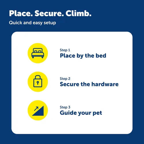 Miniatura 6 de PetSafe CozyUp Rampa de Cama - Apoya la Espalda y Articulaciones de las Mascotas - Superficie de Alfombra de Alta Tracción - Madera Grado Mueble