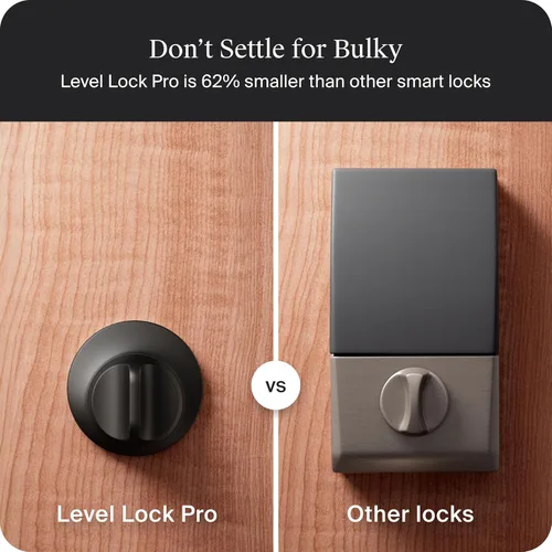 Miniatura 2 de Level Lock Pro - Cerradura inteligente más pequeña, rápida e innovadora del mundo - Cerrojo de seguridad de materia sobre rosca más llave Apple Home