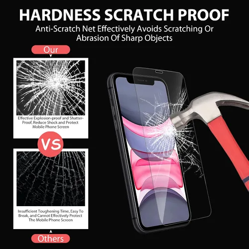 Miniatura 3 de Crocon Funda diseñada para iPhone 12/12 Pro con protector de pantalla [2 piezas] a prueba de golpes, resistente grado militar, funda protectora