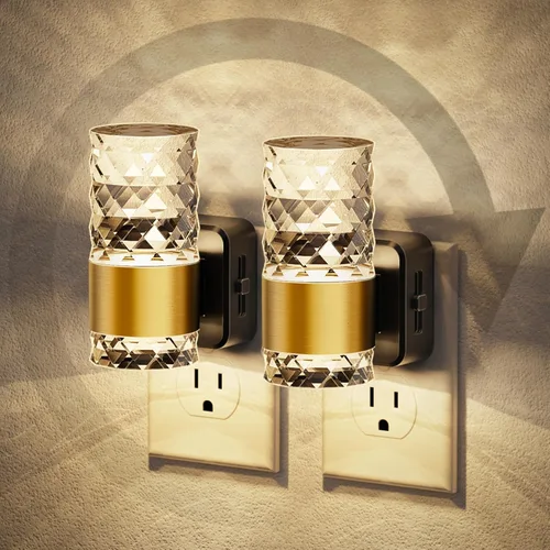 Miniatura 7 de JandCase Luz nocturna, luces nocturnas automáticas enchufables a la pared, luz nocturna LED regulable con brillo ajustable, luces nocturnas
