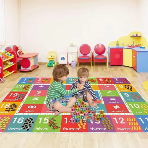 Miniatura 24 de ABC - Alfombra educativa del alfabeto, alfombra de juego de 4 x 6 pies para niños, sala de juegos, tapete antideslizante para niños y niñas Alphabet