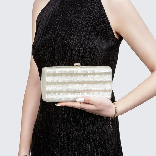 Miniatura 3 de Women Acrylic Clutch Purse Marbled Evening Shoulder Bag for Wedding Cocktail Party Prom